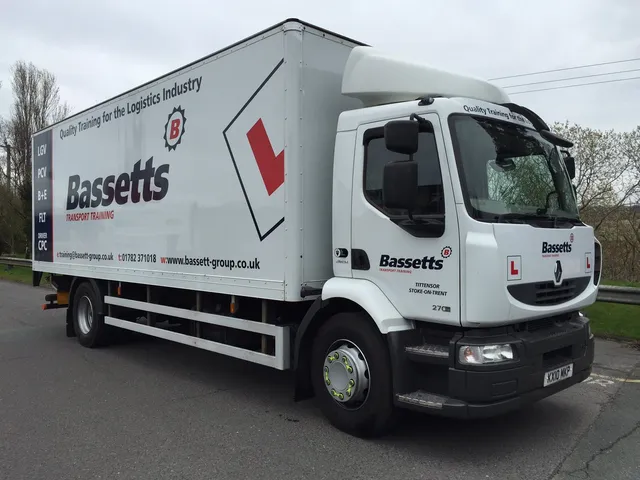 Bassetts Transport Training LGV on the road with an instructor